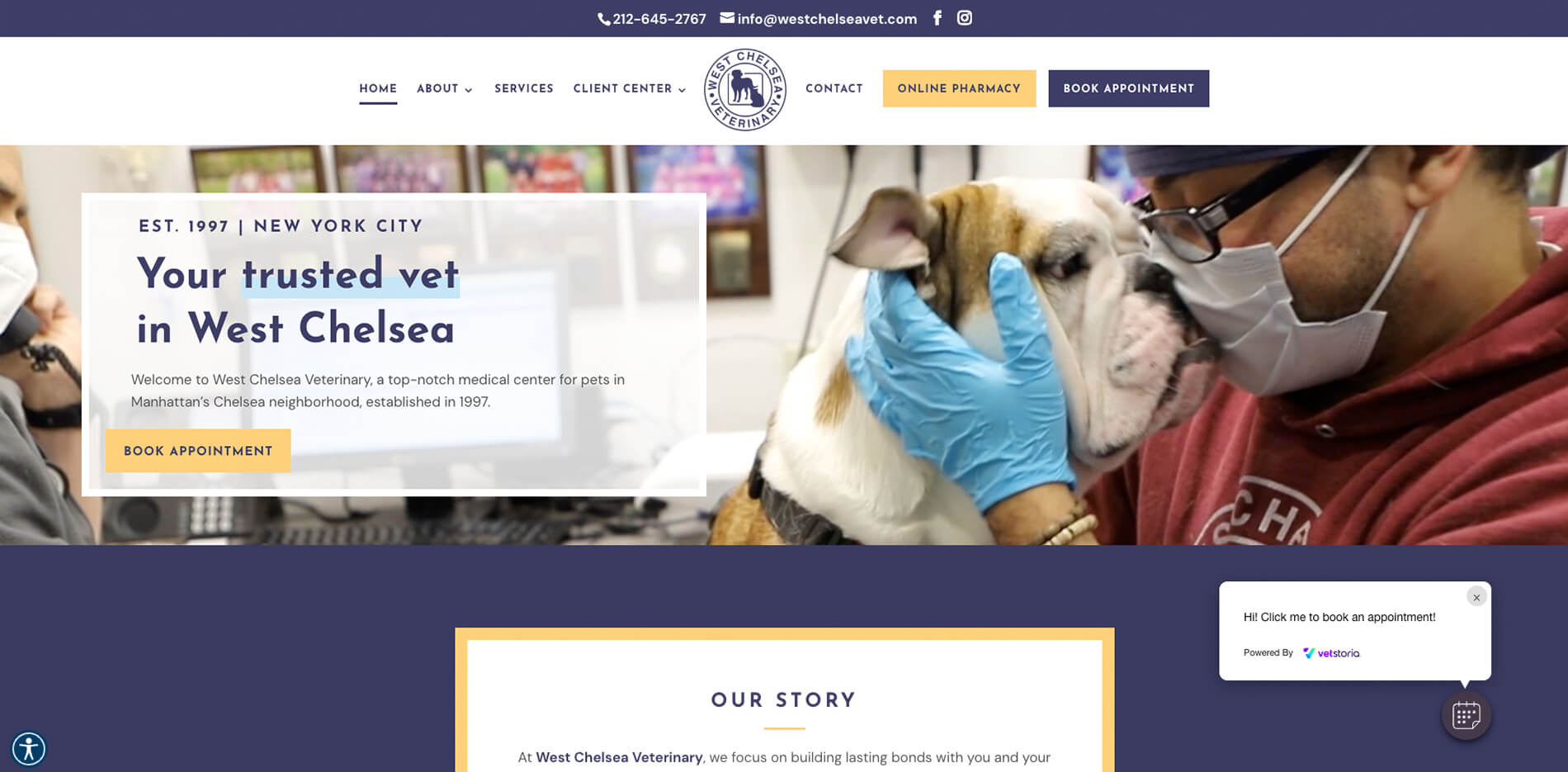 West Chelsea Veterinary homepage